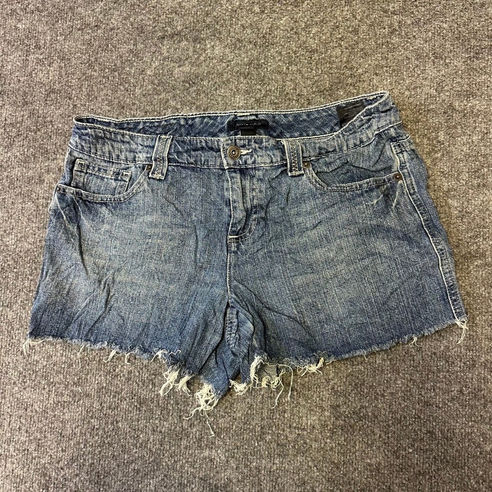 Tommy Hilfiger Jean Shorts Womens Size 8 Blue Denim Cut Off Low Rise Casual